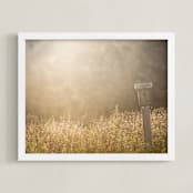 "Filter then Dissolve " - Art Print in chrome yellow by Van Tsao - Framed