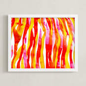 "Colourburst8" - Art Print in Red by Miranda Mol - Framed