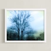 "Storm Beauty" - Art Print in Storm Blue by Monica Janes Fine Art - Framed