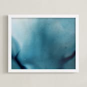 "Night Swim" - Art Print in Night Sea by Michelle Waldie - Framed