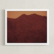 "Mountains of Edom #1" - Art Print in Red Mountain by Tal Paz-Fridman - Framed