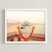 "Observe" - Art Print in Sand by Shawna Urban - Framed