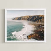 "Highway One" - Art Print in Seafoam Green by Christian Florin - Framed
