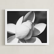 "Petal Series Nº1" - Art Print in pale grey by Anne Ciotola - Framed