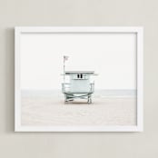 "Sunday Kind of Love" - Art Print in Coastal Neutrals by Shannon Howard - Framed