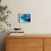 "Wave Flow" - Art Print in Aqua by Heather Young Art - In a Room