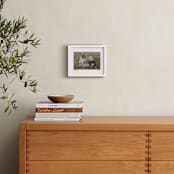"With a Heart: Foil Framed Photo" - Foil Framed Photo in Gold by Laura Hamm - In a Room