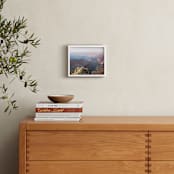"Canyon River Sunset" - Art Print in Desert Sky Blue by Anna Western - In a Room