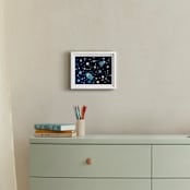 "Through space and time" - Art Print in Prussian blue by raven erebus - In a Room