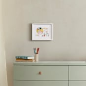 "Globetrotters" - Art Print in Ocean Blue by ERAY - In a Room