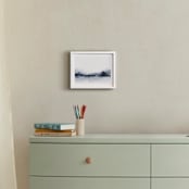 "Alaska from Sea" - Art Print in Navy by Kelsey McNatt - In a Room