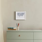 "Dreaming of Leaves" - Art Print in White by Priscilla Lee - In a Room