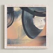 "Get Closer To Neutral Series 4" - Art Print in Tan and Bone by Angela Simeone - Framed