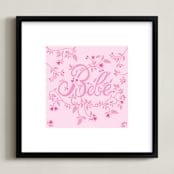 "Bebes" - Art Print in Petal Pink by Tereza Šašinková Lukášová - Framed