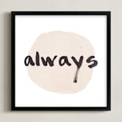 "Love Always" - Art Print in blush by Qing Ji - Framed
