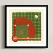 "Dinger 2 Diamond in the Rough" - Art Print in Clay by Kamala Nahas - Framed