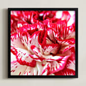 "Carnations" - Art Print in Bright red by NSMARK - Framed