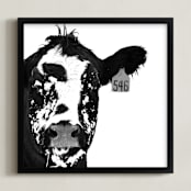 "Hope" - Art Print in Black and White by Leslie Le Coq - Framed