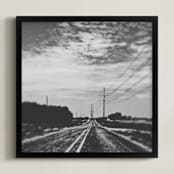 "Open Road" - Art Print in Black and White by S.L. Bird - Framed