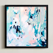 "Louise" - Art Print in Blue Mint by Katie Craig - Framed