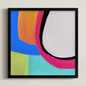 "The Playground " - Art Print in Magenta Pink by Pamela Smith - Framed
