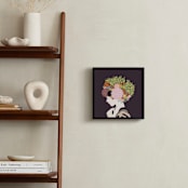 "I'd rather wear flowers " - Art Print in Plum by Aspacia Kusulas - In a Room
