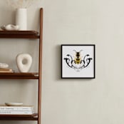 "Golden Beetle" - Art Print in Black & Gold by Katrina Leandro - In a Room