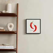"Caliente" - Art Print in Cream by Red Impressionz - In a Room