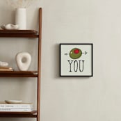 "Olive (I Love) You" - Art Print in Olive Green by Molly Lasee - In a Room
