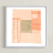 "Abstract Muted 1" - Art Print in Blush Pink by Kelly Nasuta - Framed