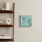 "Waiting, Malibu 2012" - Art Print in Ocean Blue by Annie Seaton - In a Room