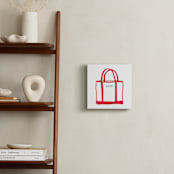 "Name Tote: Custom Print" - Custom Print in Lobster by Erika Firm - In a Room