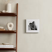 "With a Heart: Square Foil Framed Photo" - Foil Framed Photo in Gold by Laura Hamm - In a Room