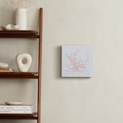"Custom Map Letterpress Art" - Custom Letterpress Print in Neon Coral by Minted - In a Room