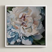 "Shadow Blues 2" - Art Print in Cool Blues by Mandy Trimble Leonard - Framed Canvas