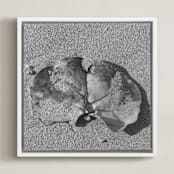 "Don't Worry, Be Happy III" - Art Print in Black and White by Annie Seaton - Framed Canvas