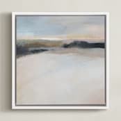"A Winter's Walk" - Art Print in Winter Pink by AlisonJerry - Framed Canvas