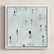 "Sombras" - Art Print in Grey by Lulaloo - Framed Canvas