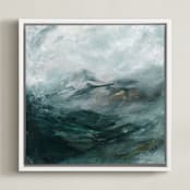 "Ice Canyon" - Art Print in Mist by Mya Bessette - Framed Canvas