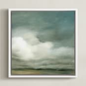 "First of October" - Art Print in slate by Kelly Money - Framed Canvas