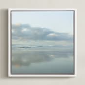 "Bright Blue" - Art Print in Sea Green by Cristina Marie - Framed Canvas