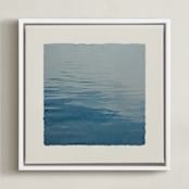 "Ocean Blue I" - Art Print in Ocean Blue by Shawna Urban - Framed Canvas