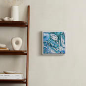 "Metallic abstract marble art" - Art Print in White by Oana Prints - In a Room