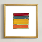 "Stacked" - Art Print in Saturated Colors by Sheila Corcoran - Framed