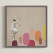 "The Game I" - Art Print in Sand by Paola Benenati - Framed
