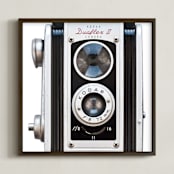 "Mid-Century Moments" - Art Print in Silver by Sheila Corcoran - Framed