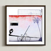 "Cruise" - Art Print in beachy pink by Calais A Le Coq - Framed