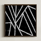"Etched Angles II" - Art Print in Blackout by Tanya Lee Design - Framed