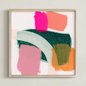"Summer Highlights" - Art Print in Hot Pink by Lindsay Megahed - Framed