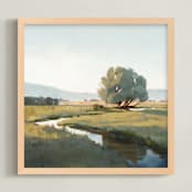 "Peace Like a River" - Art Print in Shady Green by Rachel Nelson - Framed